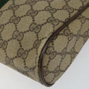 GUCCI GG Supreme Web Sherry Line Clutch Bag PVC Beige Red 75 01 012 Auth th6368-7