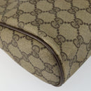 GUCCI GG Supreme Web Sherry Line Clutch Bag PVC Beige Red 75 01 012 Auth th6368-14