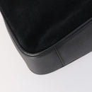 GUCCI Bamboo Hand Bag Suede Leather 2way Black Gold 001 3444 1638 Auth th6369-18