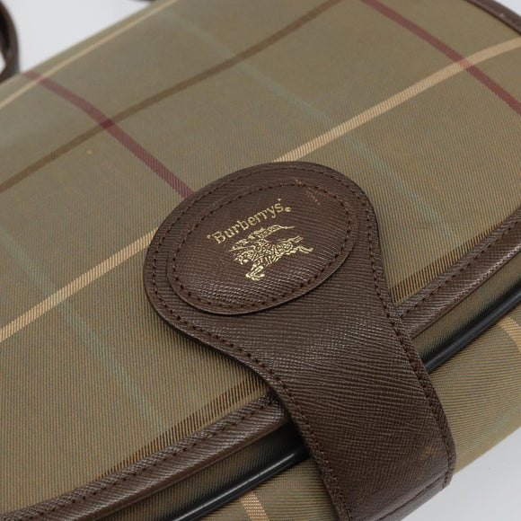 Burberrys Nova Check Shoulder Bag Canvas Beige Gold Auth th6370