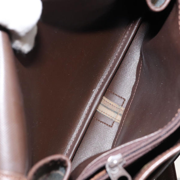 Burberrys Nova Check Shoulder Bag Canvas Beige Gold Auth th6370