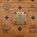 MCM Logogram Vicetos Tote Bag PVC Leather Brown Gold Auth th6372-12