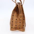 MCM Logogram Vicetos Tote Bag PVC Leather Brown Gold Auth th6372-4