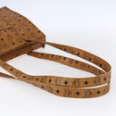 MCM Logogram Vicetos Tote Bag PVC Leather Brown Gold Auth th6372-7