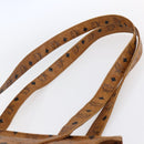 MCM Logogram Vicetos Tote Bag PVC Leather Brown Gold Auth th6372-14