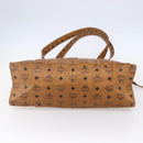 MCM Logogram Vicetos Tote Bag PVC Leather Brown Gold Auth th6372-5