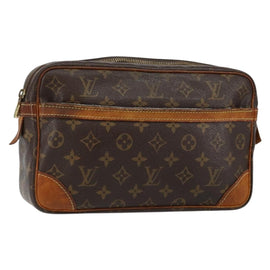 LOUIS VUITTON Monogram Compiegne 28 Clutch Bag M51845 LV Auth th6374