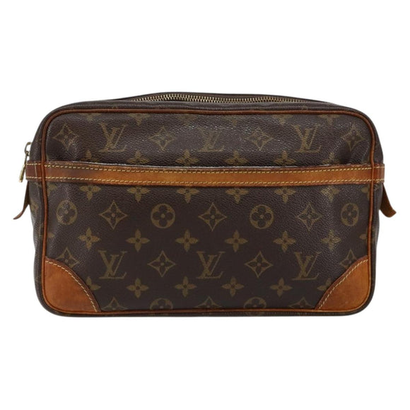 LOUIS VUITTON Monogram Compiegne 28 Clutch Bag M51845 LV Auth th6374
