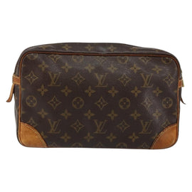 LOUIS VUITTON Monogram Compiegne 28 Clutch Bag M51845 LV Auth th6374 - 0
