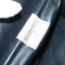 FENDI Pecan Canvas Hand Bag PVC 2way Black Brown Auth th6378-12