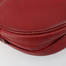 GUCCI Shoulder Bag Leather Red Gold Auth th6379-11