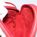 GUCCI Shoulder Bag Leather Red Gold Auth th6379-18