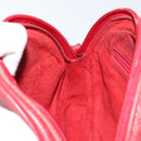 GUCCI Shoulder Bag Leather Red Gold Auth th6379-19