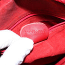 GUCCI Shoulder Bag Leather Red Gold Auth th6379-21