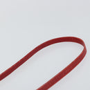 GUCCI Shoulder Bag Leather Red Gold Auth th6379-8