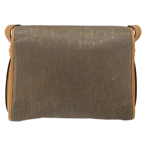 GUCCI Shoulder Bag Canvas Leather Beige Gold 001 14 0712 Auth th6380