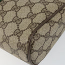 GUCCI GG Supreme Web Sherry Line Clutch Bag PVC Beige Red 89 01 012 Auth th6382-10