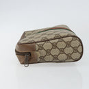 GUCCI GG Supreme Web Sherry Line Clutch Bag PVC Beige Red 89 01 012 Auth th6382-5