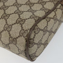 GUCCI GG Supreme Web Sherry Line Clutch Bag PVC Beige Red 89 01 012 Auth th6382-8