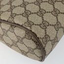 GUCCI GG Supreme Web Sherry Line Clutch Bag PVC Beige Red 89 01 012 Auth th6382-9