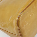 LOUIS VUITTON Monogram Vernis Houston Hand Bag Beige M91004 LV Auth th6384-17
