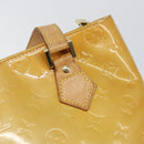 LOUIS VUITTON Monogram Vernis Houston Hand Bag Beige M91004 LV Auth th6384-18