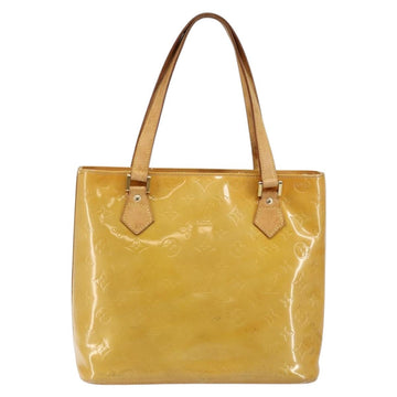 LOUIS VUITTON Monogram Vernis Houston Hand Bag Beige M91004 LV Auth th6384 - 0