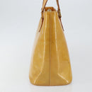 LOUIS VUITTON Monogram Vernis Houston Hand Bag Beige M91004 LV Auth th6384-3