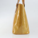 LOUIS VUITTON Monogram Vernis Houston Hand Bag Beige M91004 LV Auth th6384-4