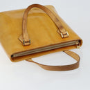 LOUIS VUITTON Monogram Vernis Houston Hand Bag Beige M91004 LV Auth th6384-6