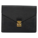 LOUIS VUITTON Epi Porte Documents Senateur Briefcase Black M54452 LV Auth th6385-13