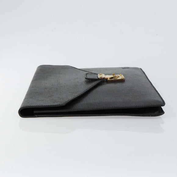 LOUIS VUITTON Epi Porte Documents Senateur Briefcase Black M54452 LV Auth th6385