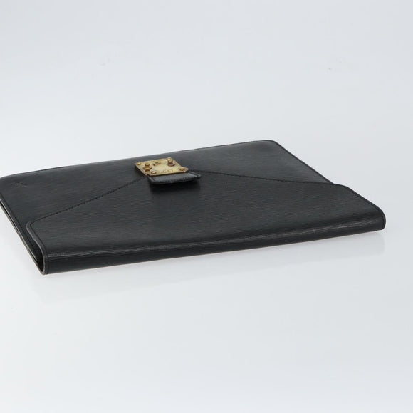 LOUIS VUITTON Epi Porte Documents Senateur Briefcase Black M54452 LV Auth th6385