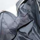 FENDI Pecan Canvas Boston Bag PVC 2way Black Brown gold Auth th6392-22