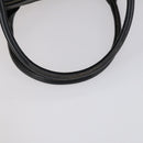 FENDI Pecan Canvas Boston Bag PVC 2way Black Brown gold Auth th6392-8