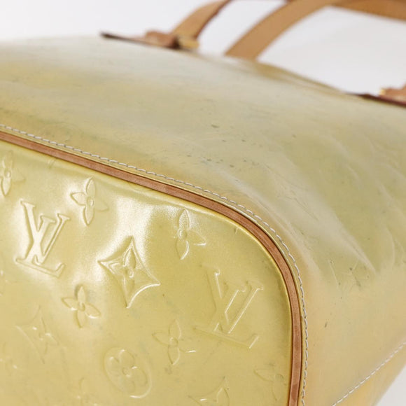 LOUIS VUITTON Monogram Vernis Houston Hand Bag Gris M91053 LV Auth th6399