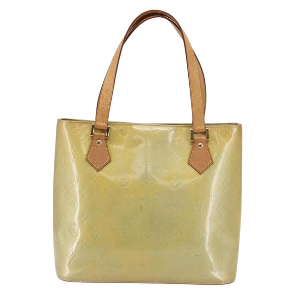 LOUIS VUITTON Monogram Vernis Houston Hand Bag Gris M91053 LV Auth th6399