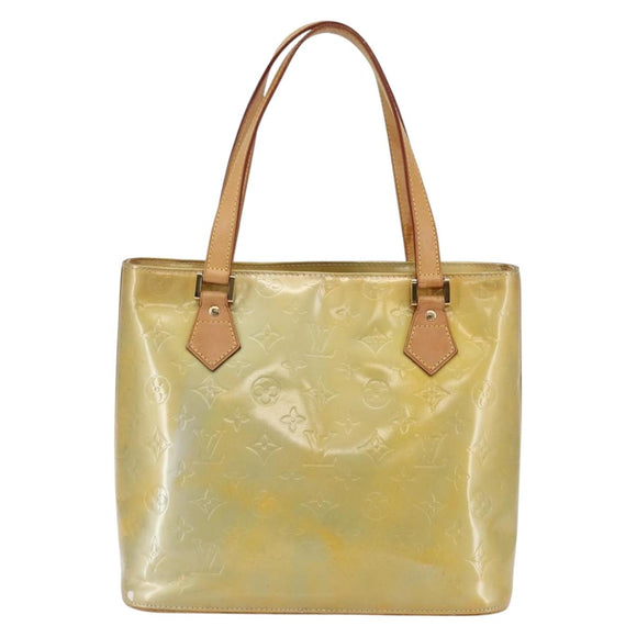 LOUIS VUITTON Monogram Vernis Houston Hand Bag Gris M91053 LV Auth th6399