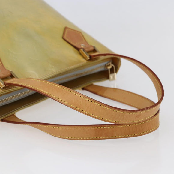 LOUIS VUITTON Monogram Vernis Houston Hand Bag Gris M91053 LV Auth th6399