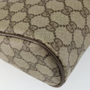 GUCCI GG Canvas Web Sherry Line Clutch Bag PVC Leather Beige Green Auth th6400-16