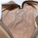 GUCCI GG Canvas Web Sherry Line Clutch Bag PVC Leather Beige Green Auth th6400-11