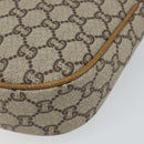 GUCCI GG PLUS Canvas Shoulder Bag PVC Leather Beige Auth th6401-10