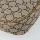 GUCCI GG PLUS Canvas Shoulder Bag PVC Leather Beige Auth th6401-11