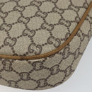 GUCCI GG PLUS Canvas Shoulder Bag PVC Leather Beige Auth th6401-12