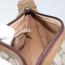 GUCCI GG PLUS Canvas Shoulder Bag PVC Leather Beige Auth th6401-18