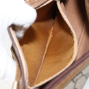 GUCCI GG PLUS Canvas Shoulder Bag PVC Leather Beige Auth th6401-20