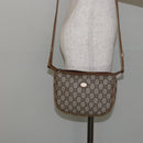 GUCCI GG PLUS Canvas Shoulder Bag PVC Leather Beige Auth th6401-21