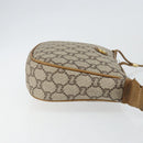 GUCCI GG PLUS Canvas Shoulder Bag PVC Leather Beige Auth th6401-4