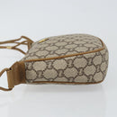 GUCCI GG PLUS Canvas Shoulder Bag PVC Leather Beige Auth th6401-5