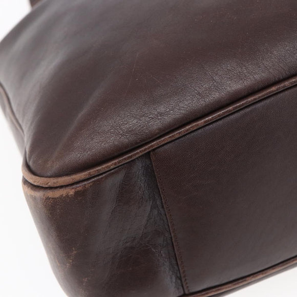 GUCCI Bamboo Shoulder Bag Leather 2way Brown Auth th6404